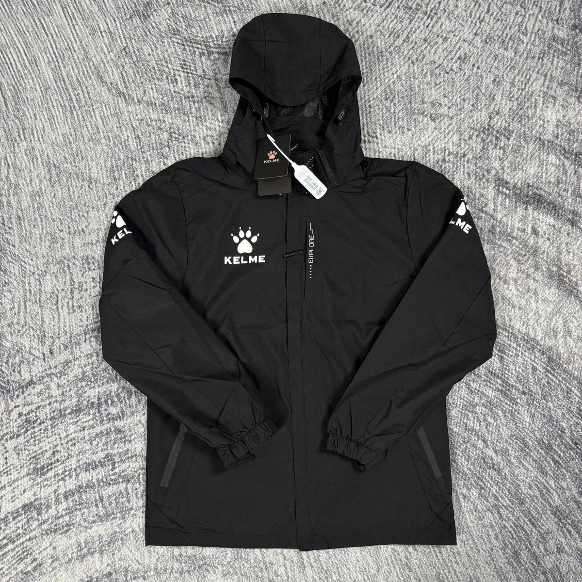 Kelme Hooded Windbreaker - Black/White
