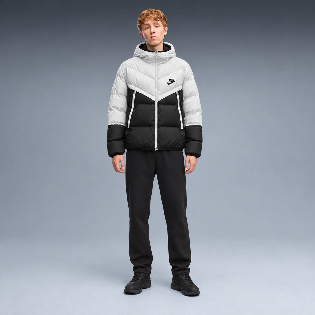 fd-gen yp-nike-hooded-puffer-jacket-90811--light-grey-black frente