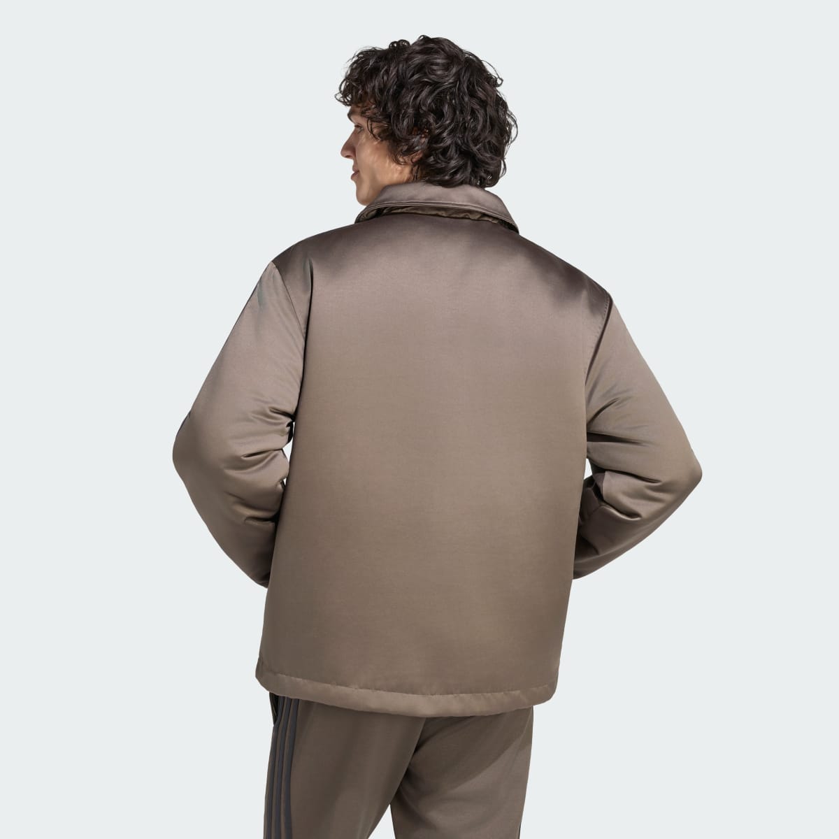 3 Stripes Satin Padded Jacket