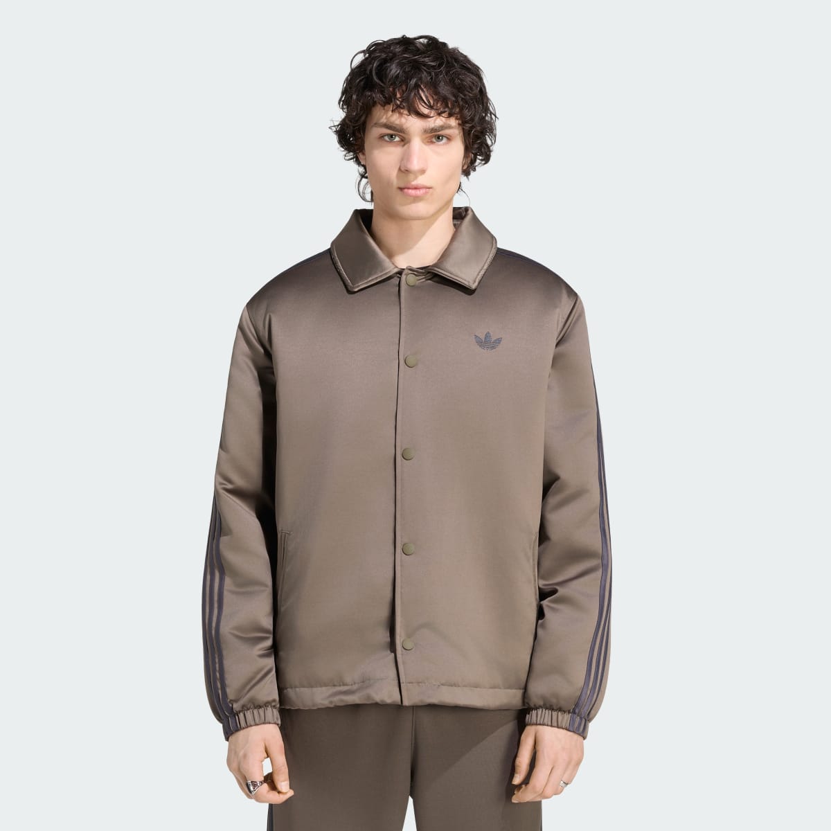 3 Stripes Satin Padded Jacket