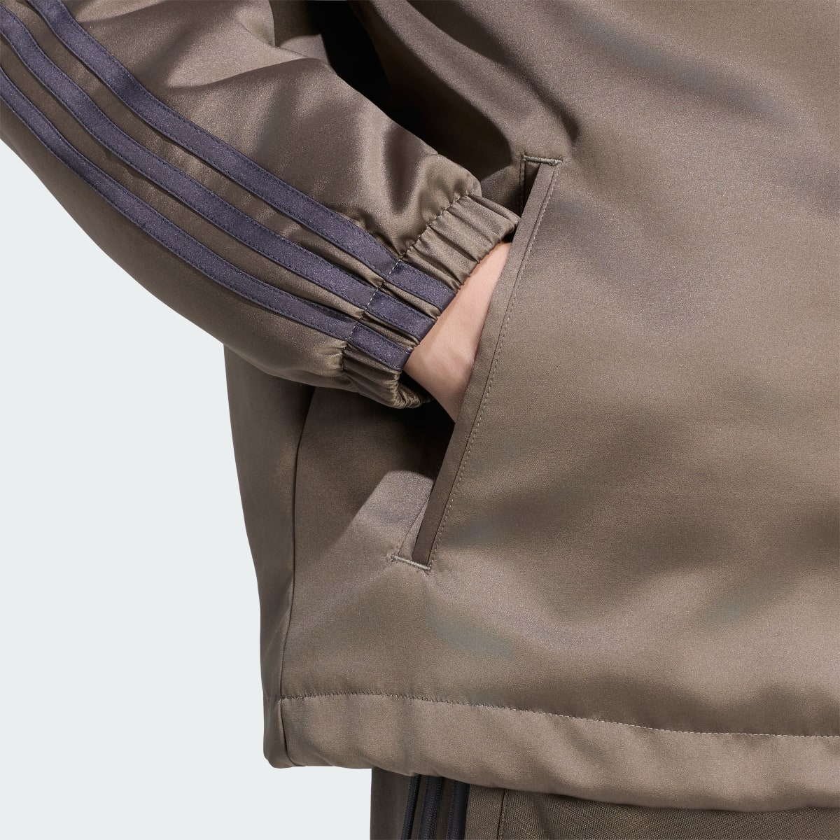 3 Stripes Satin Padded Jacket