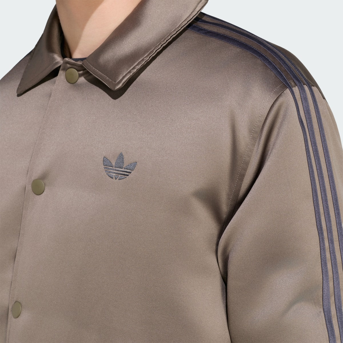 3 Stripes Satin Padded Jacket