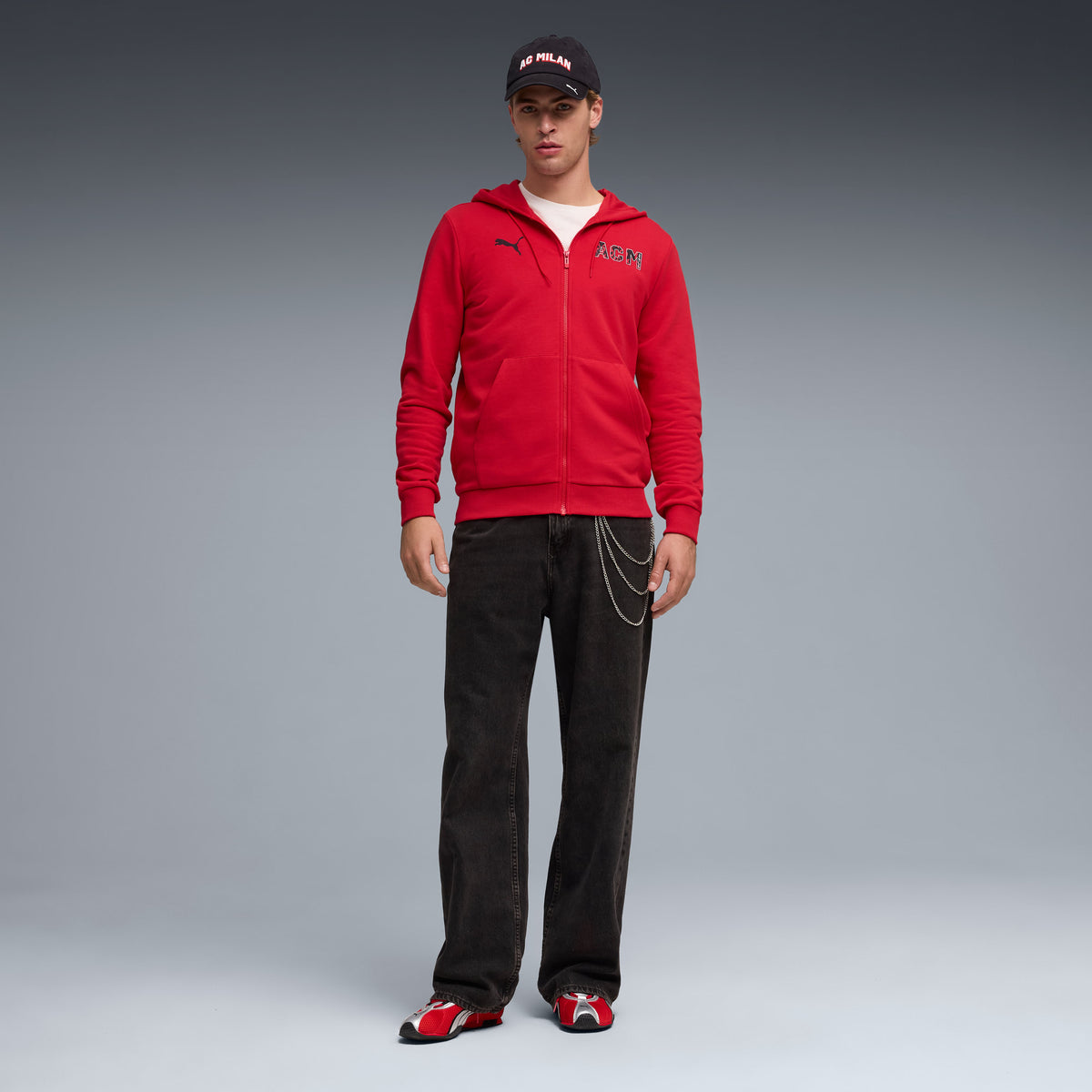 AC Milan ftblCulture Men's Zip-Up Hoodie