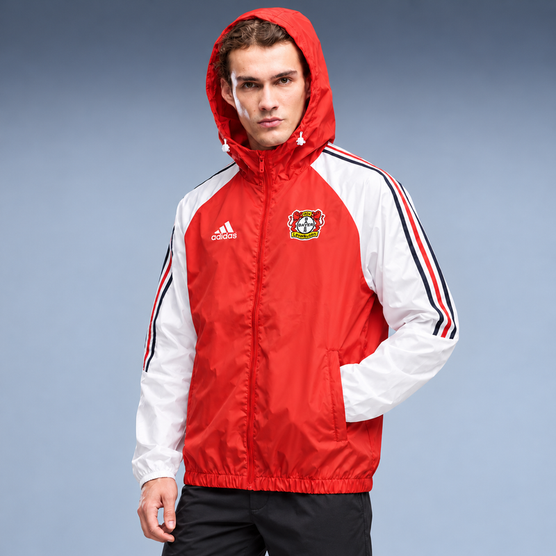 fd-gen corta-vento-bayer-leverkusen-24-25-branco-e-vermelho tres-quartos
