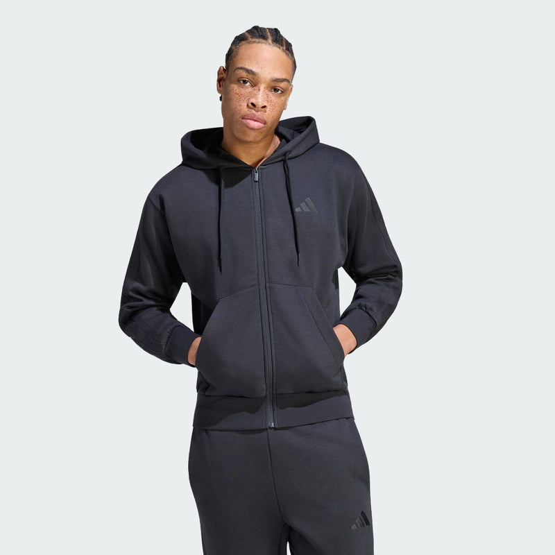 Essentials 3-Stripes Fleece Hoodie