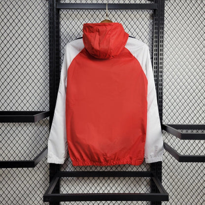 Windbreaker Bayer Leverkusen 24/25 - Branco e Vermelho