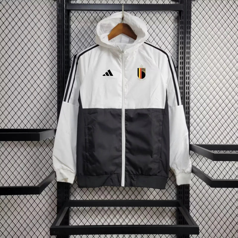 Windbreaker Bélgica 24/25 - Branco e Preto