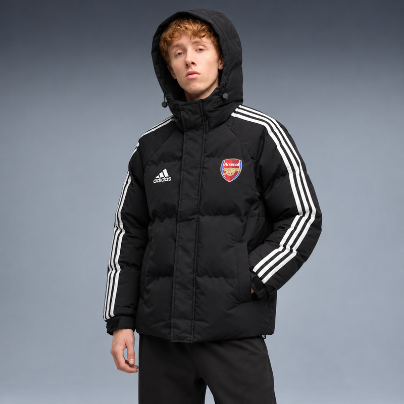 fd-gen yp-adidas-arsenal-hooded-puffer-jacket-97206--black tres-quartos
