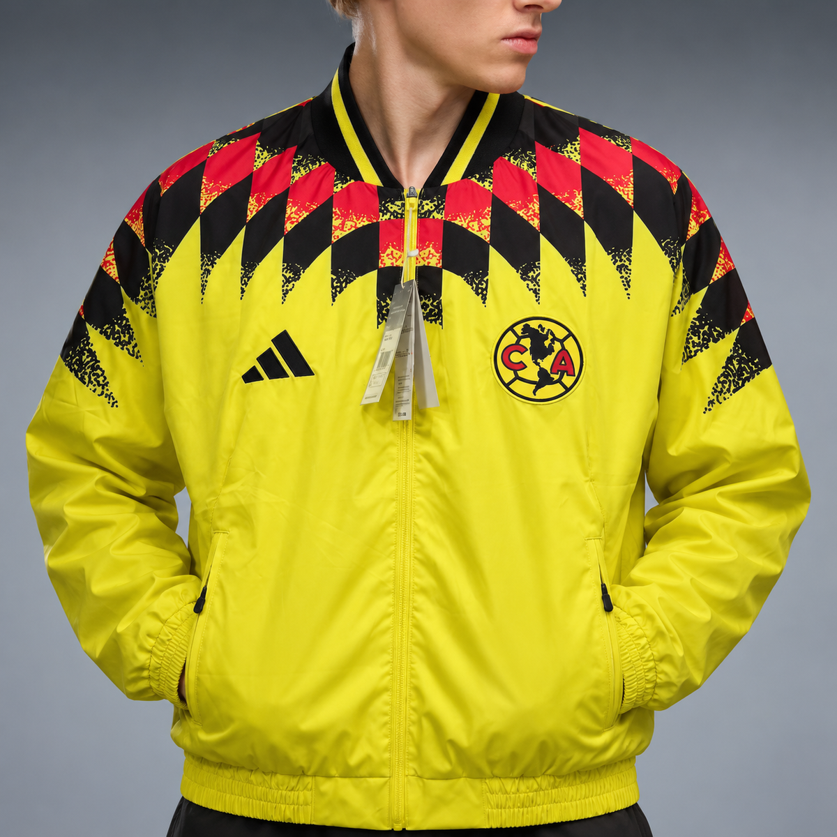 fd-gen yp-adidas-club-am-rica-windbreaker-yellow-black-red-056 detalhe-peito