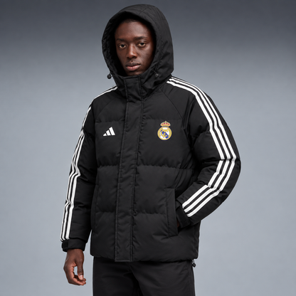 fd-gen yp-adidas-real-madrid-hooded-puffer-jacket-97212--black tres-quartos