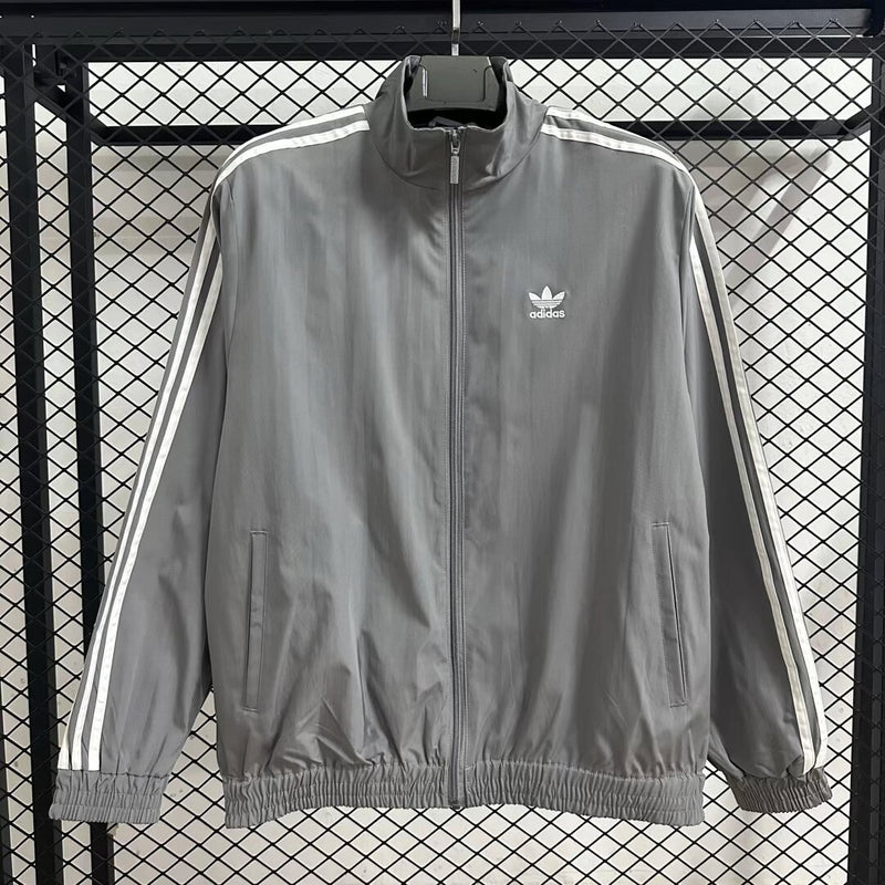 adidas Windbreaker - Grey/White