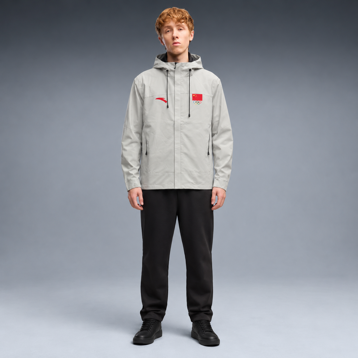 fd-gen yp-anta-china-hooded-windbreaker-light-grey-50874 frente