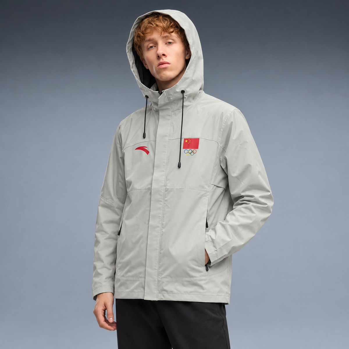 fd-gen yp-anta-china-hooded-windbreaker-light-grey-50874 tres-quartos