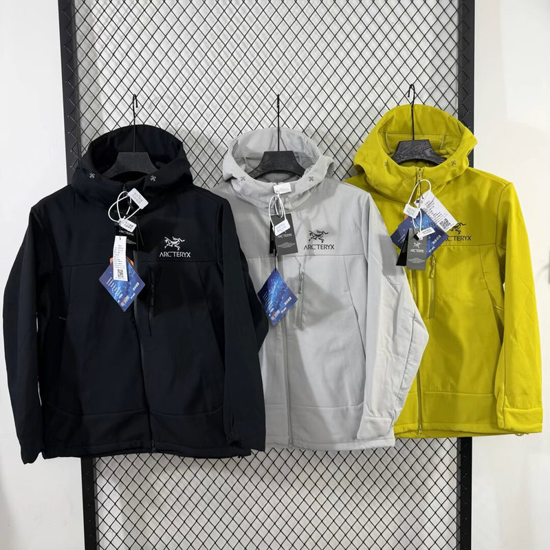 Arc'teryx Hooded Jacket - Black/Gray/Yellow