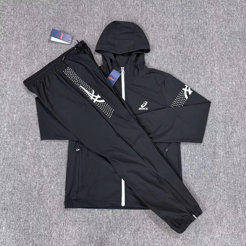 ASICS Hooded Tracksuit - Black/White