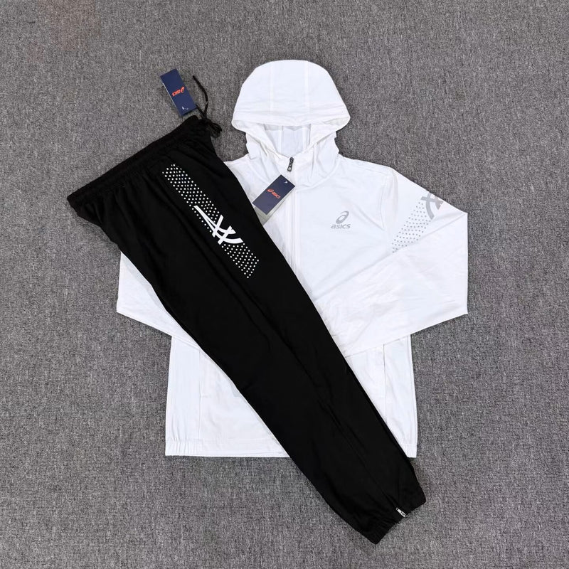 ASICS Hooded Tracksuit - White/Black