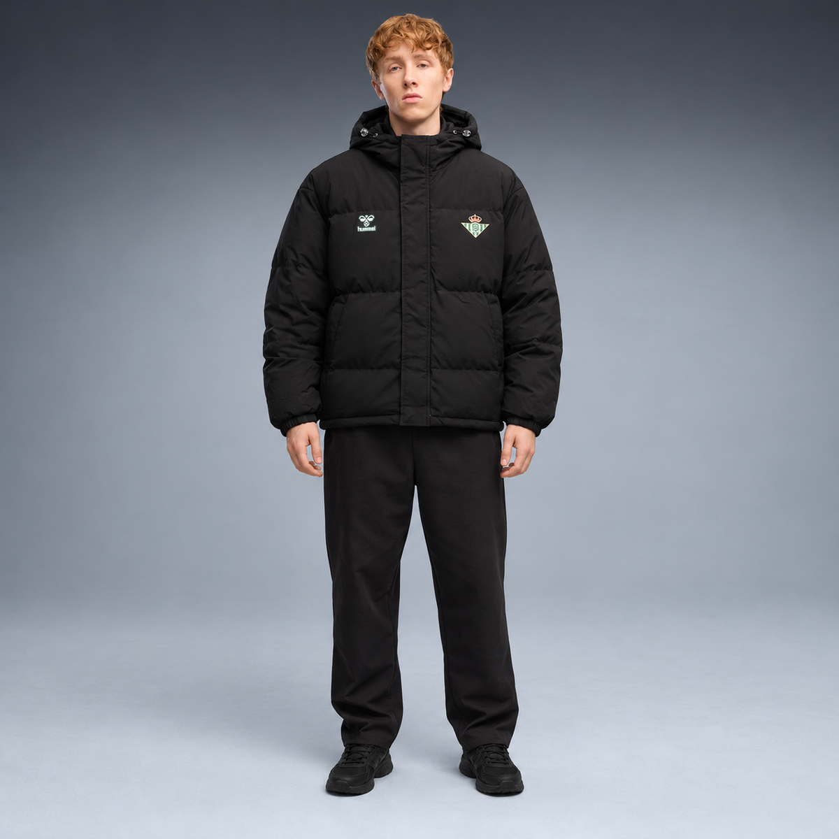 fd-gen yp-hummel-real-betis-hooded-puffer-jacket-black-97198 frente