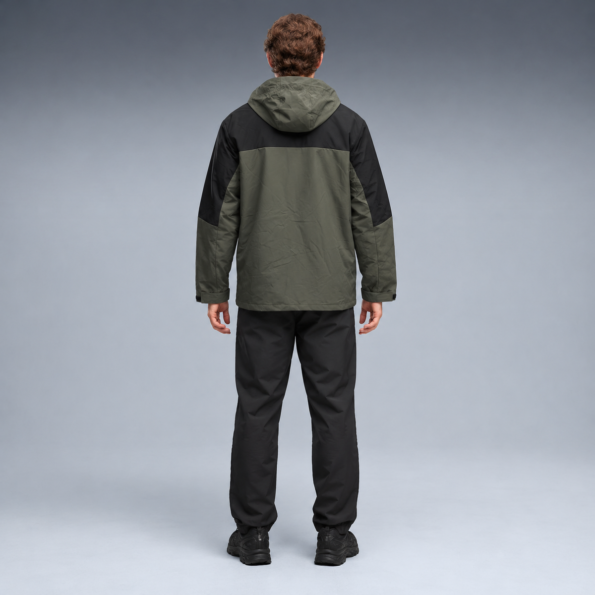 fd-gen yp-jordan-hooded-windbreaker-49964--olive-green-black costas