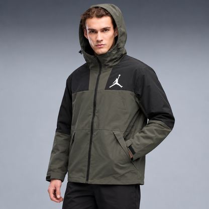 fd-gen yp-jordan-hooded-windbreaker-49964--olive-green-black tres-quartos