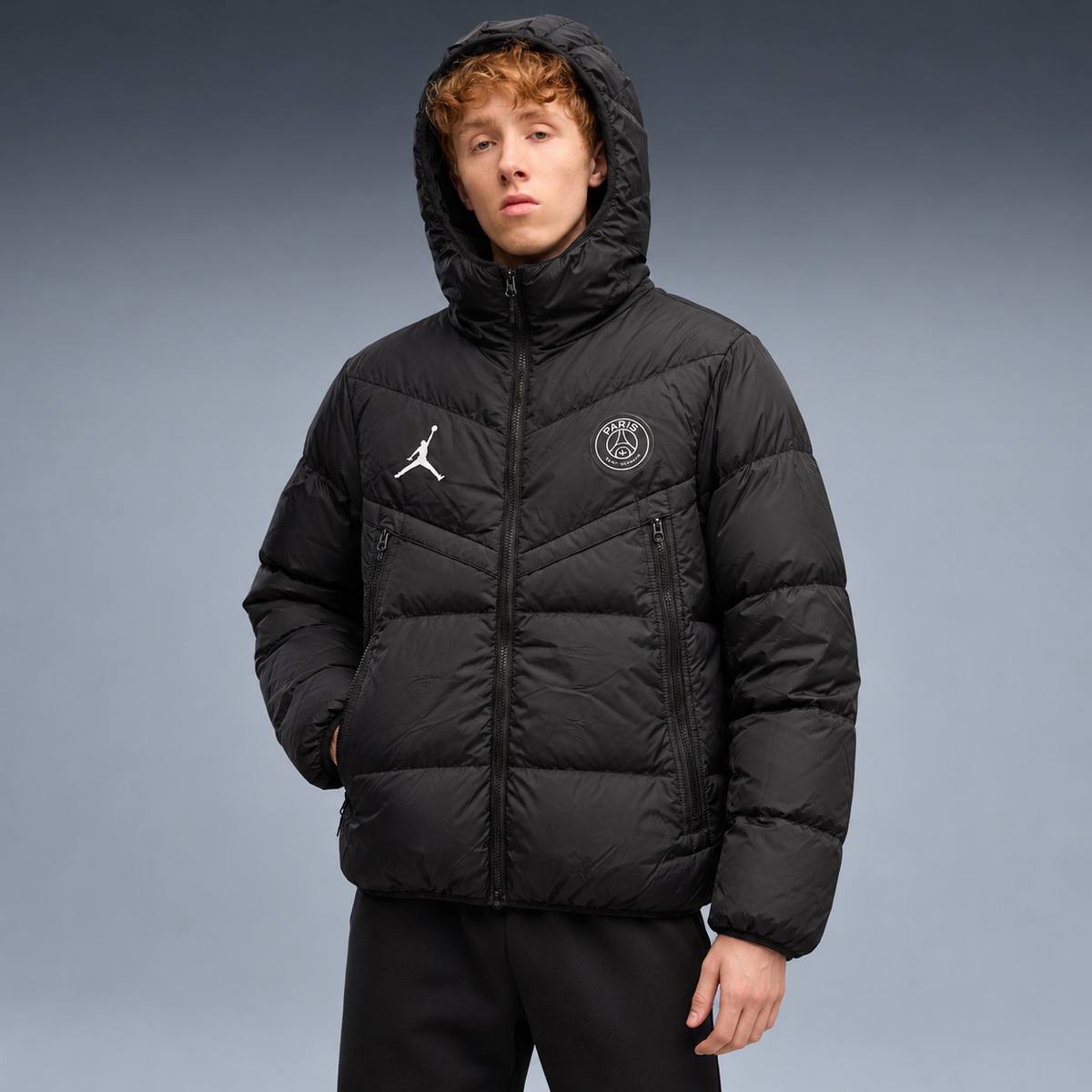fd-gen yp-jordan-paris-saint-germain-hooded-puffer-jacket-90833--black tres-quartos