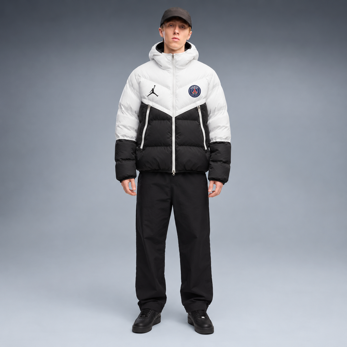 fd-gen yp-jordan-paris-saint-germain-hooded-puffer-jacket-90833--white-black frente