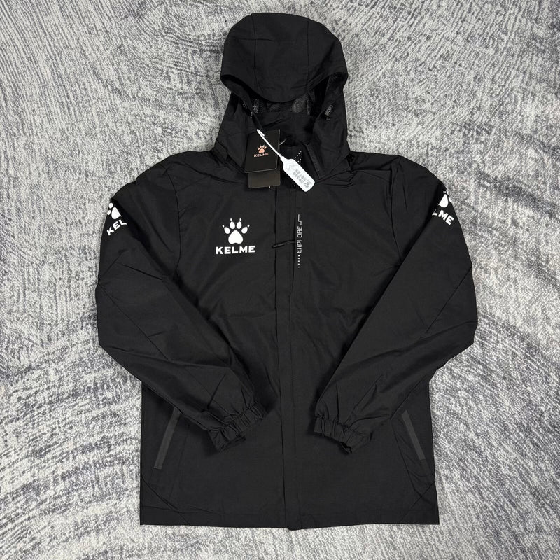 Kelme Hooded Windbreaker - Black/White