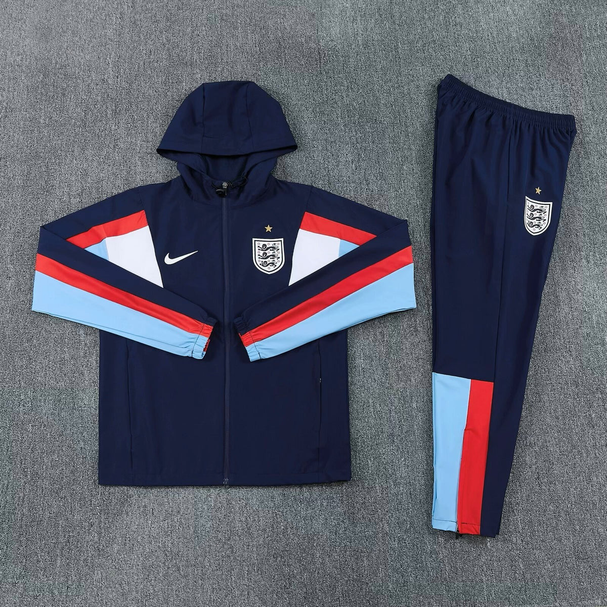 Nike England Tracksuit - Navy/Light Blue/Red
