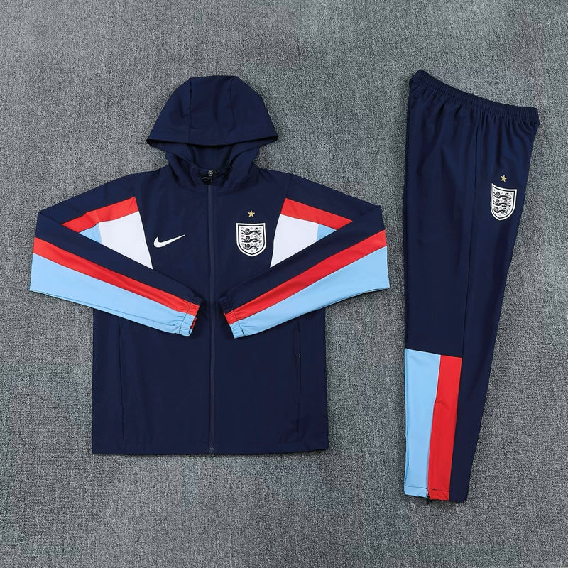 Nike England Tracksuit - Navy/Light Blue/Red