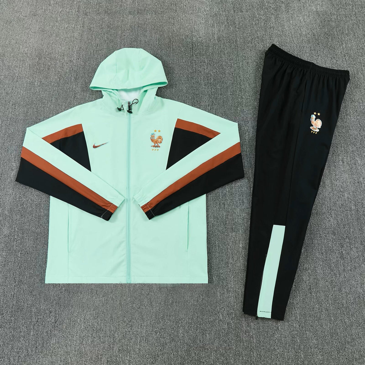 Nike France Tracksuit - Mint Green/Black/Brown