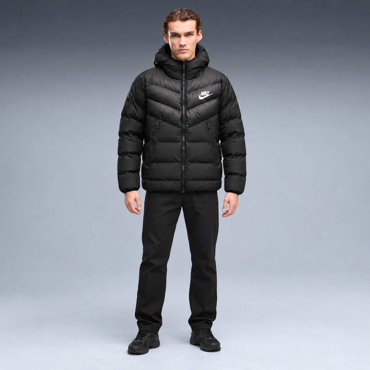 fd-gen yp-nike-hooded-puffer-jacket-black-83048 frente