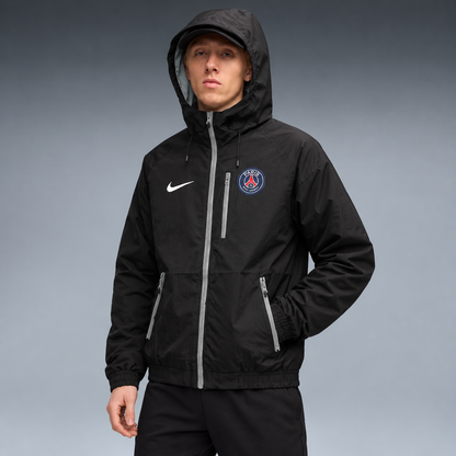 fd-gen yp-nike-paris-saint-germain-windbreaker-72510--black tres-quartos