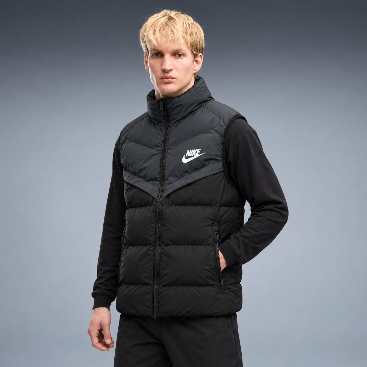 fd-gen yp-nike-puffer-vest-36719--black-charcoal-grey tres-quartos
