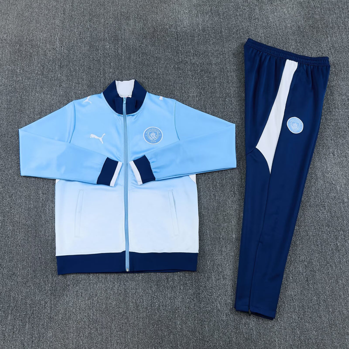 Puma Manchester City Tracksuit - Sky Blue/Navy/White