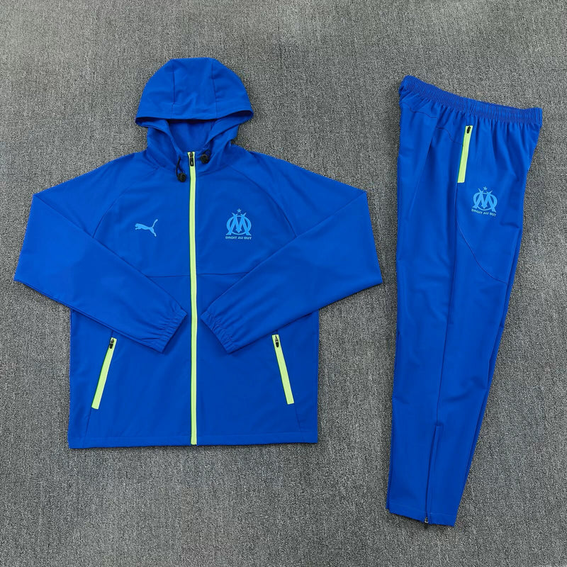 Puma Olympique Marseille Tracksuit - Blue/Lime