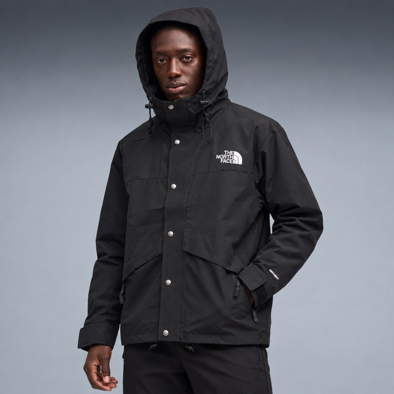 fd-gen yp-the-north-face-hooded-windbreaker-16246--black tres-quartos