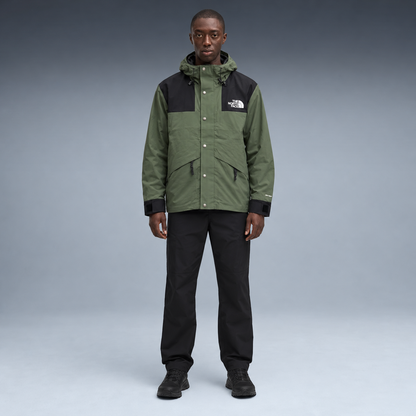 fd-gen yp-the-north-face-hooded-windbreaker-16246--olive-green-black frente