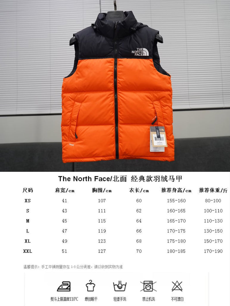 The North Face Puffer Vest - Orange/Black