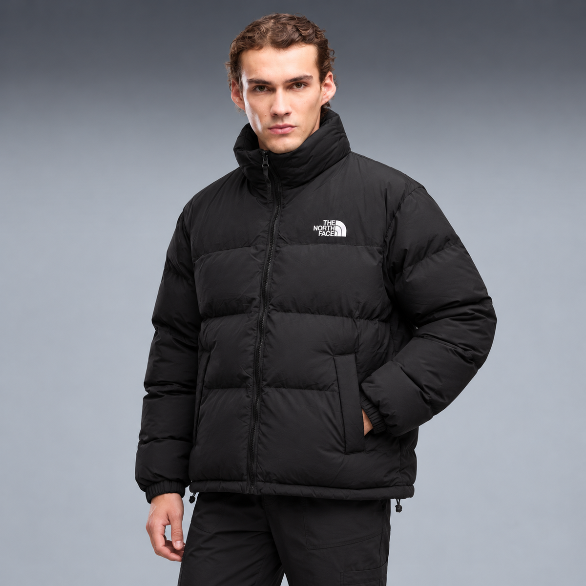 fd-gen yp-the-north-face-stand-collar-puffer-jacket-97598--black tres-quartos