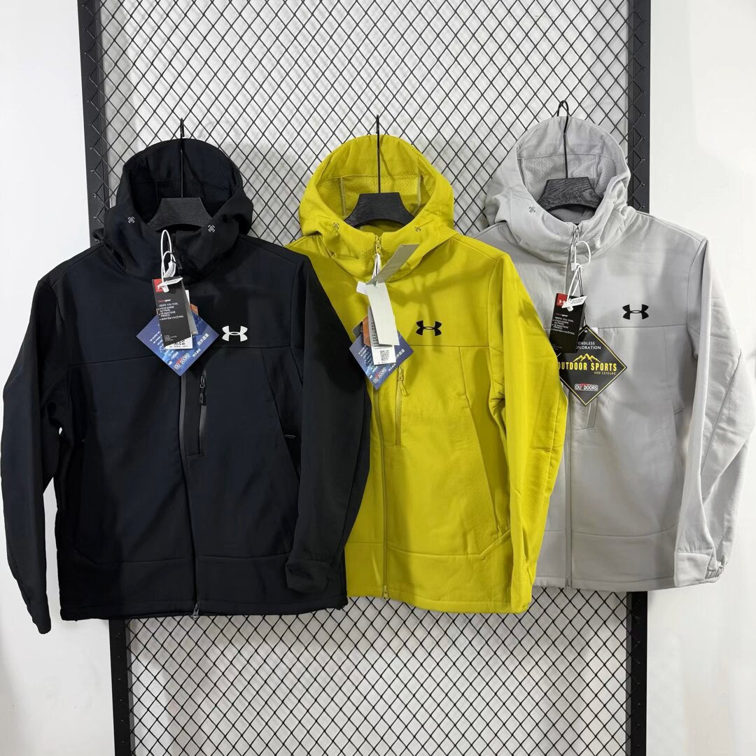 Under Armour Hooded Jacket - Black/Yellow/Light Grey