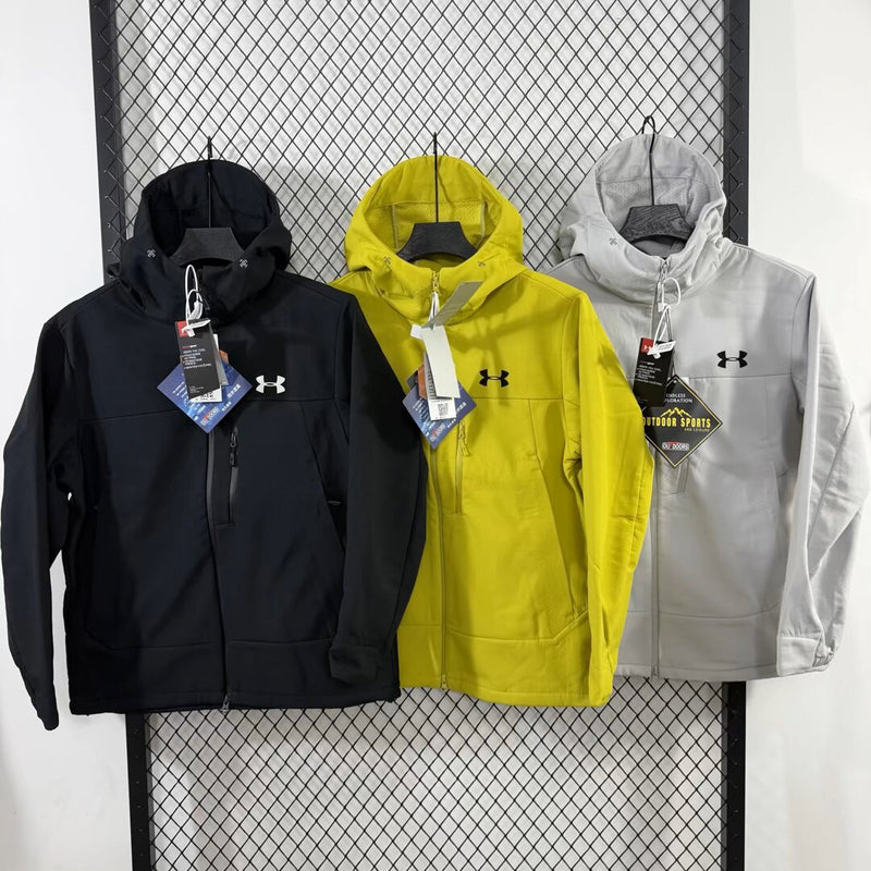 Under Armour Hooded Jacket - Black/Yellow/Light Grey