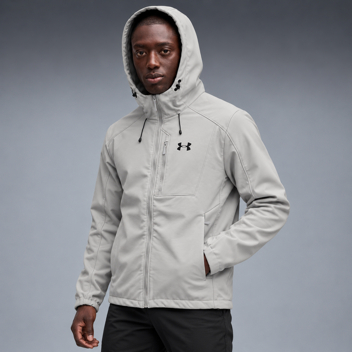 fd-gen yp-under-armour-hooded-softshell-jacket-69681--light-grey tres-quartos