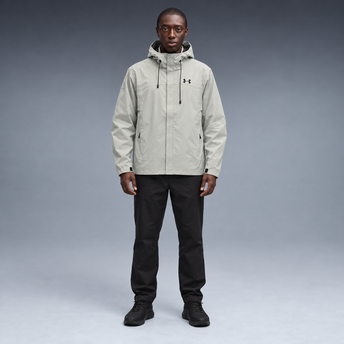 fd-gen yp-under-armour-hooded-windbreaker-50887--light-grey frente