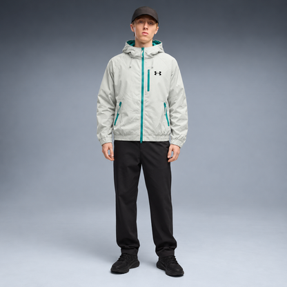 fd-gen yp-under-armour-hooded-windbreaker-72522--light-grey-teal frente